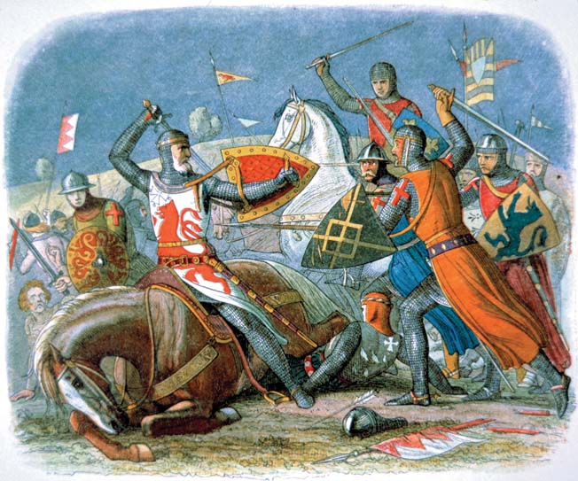 King Henry III rallies loyalists in 1265 in the attempt to wrest power from the English barons and Simon de Montfort.