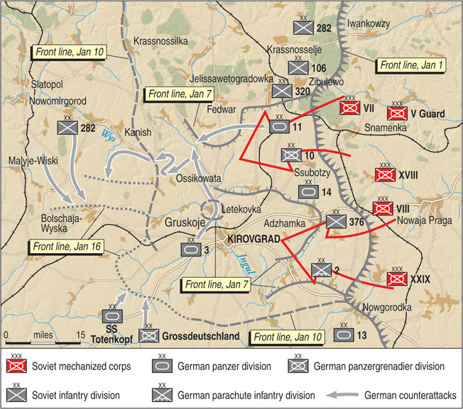 German commanders exercised superb troop deployment and movement during the defense of Kirovograd, shifting forces as necessary and mounting precision counterattacks to thwart the Red Army offensive during the winter of 1943-1944.