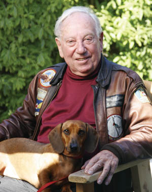 Author Jack Hildebrandt with his dachshund Otto, photographed in 2006. 