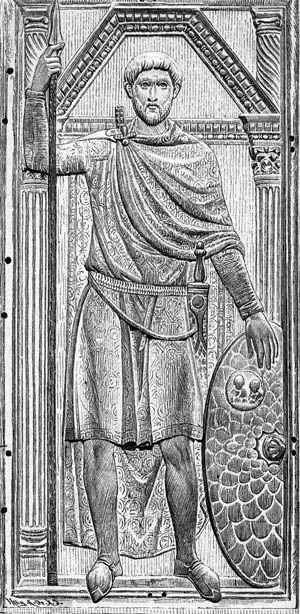 Flavius Aetius, Roman commander in the West, used his diplomatic and military skills to gain power.