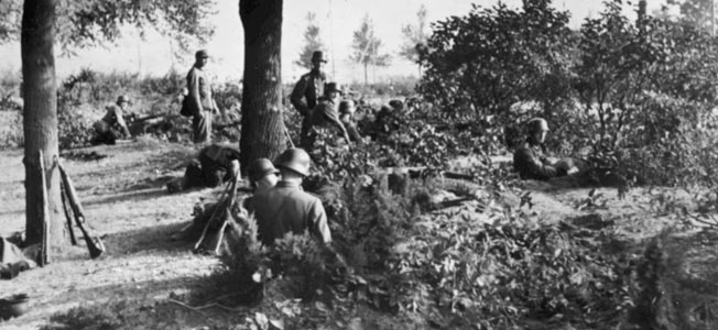 A German photograph of a German position during the battle.