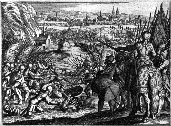 Thus 17th-century engraving captures some of the ferocity of the fighting between the French and Spanish pikemen at Cerignola.
