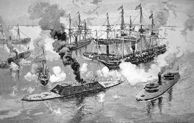 Admiral David Farragut took the Confederate minefields, forts and ironclads at the Battle of Mobile Bay in the Gulf of Mexico.
