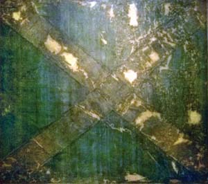 This Scottish battle flag bearing a saltire cross is believed to have been carried at Dunbar.