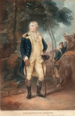 Maj. Gen. Nathanael Greene of Rhode Island bore a passing resemblance to his idol and sponsor, George Washington.