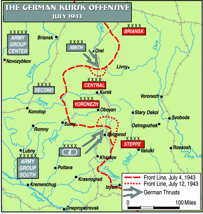 The Kursk Battle The Eastern Front S Turning Point   M Kursk Map 1 4C Feb03 652x688 