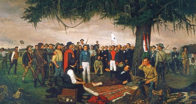 General Santa Anna signed a private agreement after his humiliating defeat at San Jacinto through which he agreed to use his influence to try to get the Mexican government to agree to independence for Mexican Texas.