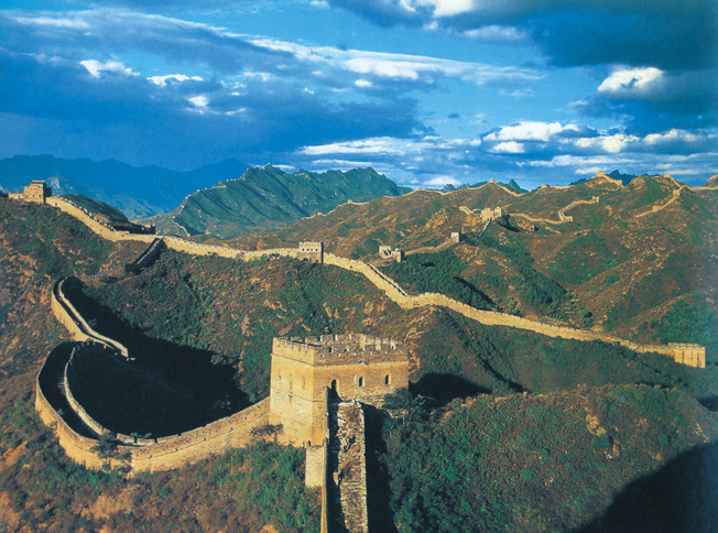The Great Wall of China stretches 3,000 miles from the Pacific coast to the present-day Gansu province. The massive wall was to serve as Qin Shih Huang-ti's northernmost fortification.