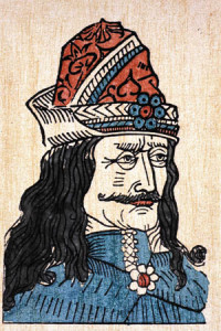 Vlad's legendary cruelty mat have given rise to the Dracula legends. His piercing eyes and long nose give him at least a passing resemblance to the vampire of popular legend.