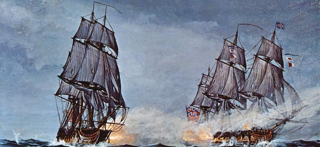 Beginning with hi victory at Delaware Bay, Irish-born John Barry was in the forefront of naval action during the Revolutionary War.
