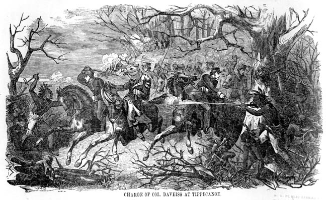 William Henry Harrison led soldiers and frontiersmen to destroy the Indian confederacy organized by Shawnee leaders on Tippecanoe River.