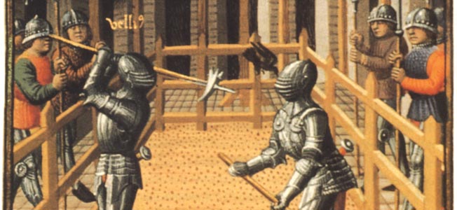 Concussion weapons such as war hammers rose in popularity after the development of plate armor and form-fitting chain mail.
