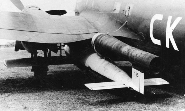 A Heinkel variant served as a launch platform for V-1 flying bombs used against targets in England in 1944.