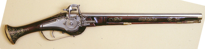 An excellent surviving example of an early 17th-century wheel lock pistol.
