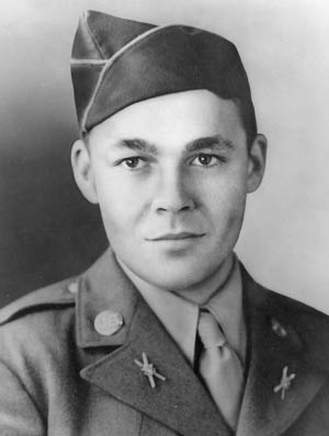 Twenty-year-old Private John D. Magrath, recipient of the Medal of Honor (posthumous) for his actions on April 14, 1945.