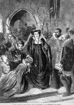 Walsingham was responsible for sending many high- and low-born individuals to the executioner’s scaffold. He uncovered plots by Mary Queen of Scots to dethrone Queen Elizabeth I. Mary, the Catholic claimant to the English throne, is shown going to her execution in 1587.