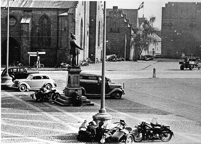 Members of Denmark’s resistance (foreground) battle German soldiers in Odense, May 5, 1945, the day of the city’s liberation. Open warfare such as this was rare until the very end of the war.Members of Denmark’s resistance (foreground) battle German soldiers in Odense, May 5, 1945, the day of the city’s liberation. Open warfare such as this was rare until the very end of the war.