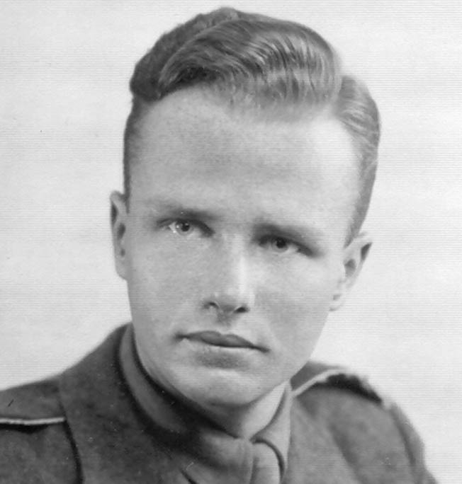 Bogdan Mieczkowski posed in his Polish Army uniform for a photographer in London in 1946.