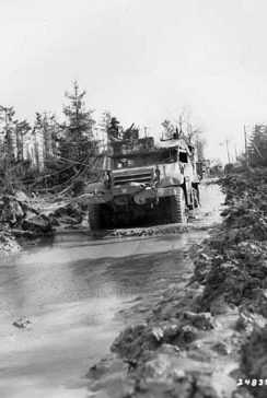 Heavy autumn rains turned forest roads into rivers of mud, making it nearly impossible for wheeled vehicles to get traction.