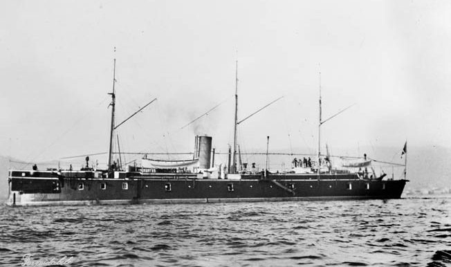 The Italian ironclad Formidable was a wooden- hulled vessel plated with iron. It boasted a battery of 20 guns in a broadside arrangement.