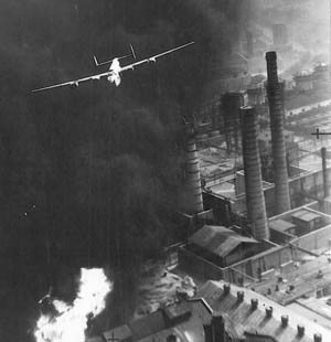 In 1943 during Operation Tidal Wave, American bombers attacked Romanian oil fields, which were vital to the Nazi war machine.