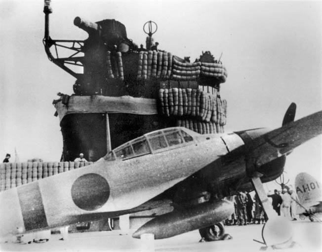 A Japanese Zero fighter aboard Akagi, photographed prior to the attack.