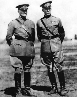 During and after World War I, General George C. Marshall maintained a close relationship with General John Pershing, commander of the American Expeditionary Force in Europe.