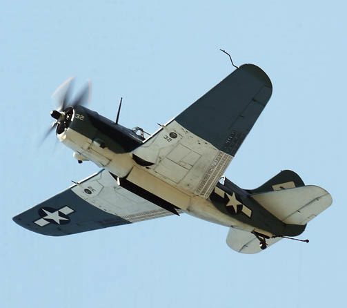 Today’s only airworthy SB2C Helldiver, seen in an air display at Marion, Ohio in 2013.