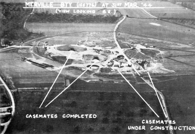 This aerial view provides some understanding of the tremendous task faced by the Allied paratroopers who assaulted the formidable Merville Battery on D-Day, June 6, 1944. Troopers of the 1st Canadian Parachute Battalion were to support the capture of the battery.