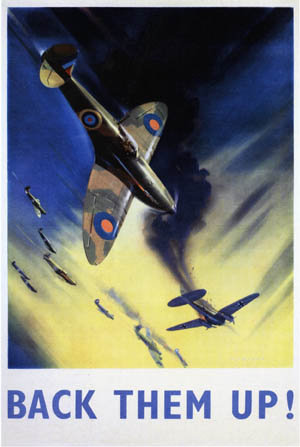 British wartime poster celebrating the achievement of Hugh Dowding’s RAF Fighter Command during the Battle of Britain. 