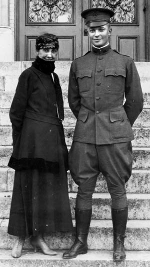 Second Lieutenant Eisenhower and his bride, Mamie Doud Eisenhower, in San Antonio, Texas, 1916, where he was assigned to the 19th Infantry Regiment at Fort Sam Houston. 