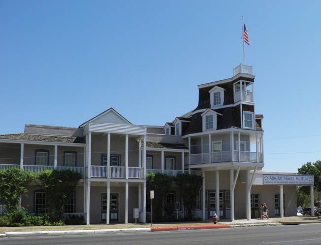 Exterior view of the Admiral Nimitz Museum (formerly a hotel) and a part of the National Museum of the Pacific War.