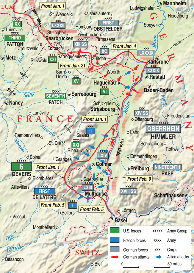 Operation Nordwind in Alsace-Lorraine caused weeks of confusion and casualties, but ultimately failed to halt the Allied drive into Germany.