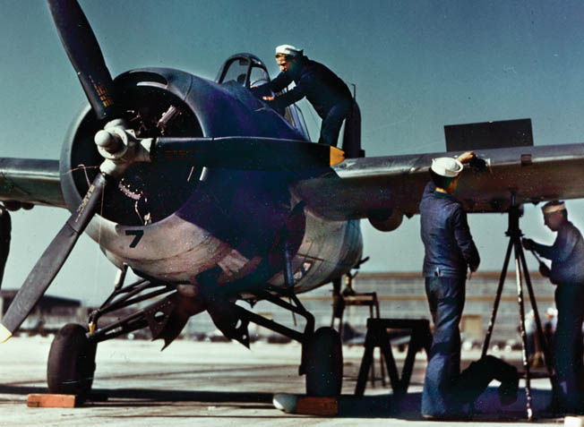 Navy ground crewmen performed yeoman service keeping the handful of Wildcats in flying condition, but it was a losing battle. 