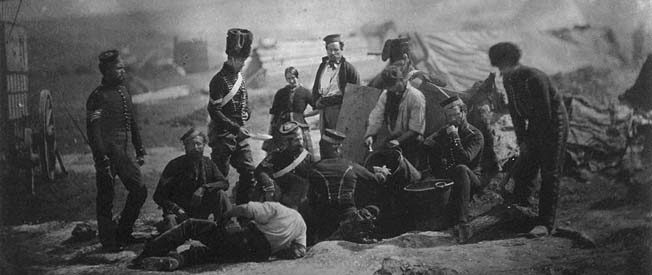 Photographer Roger Fenton’s images of Crimean War scenes and soldiers are among the first war photography.