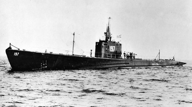 Port-side view of the Australia-based Seawolf, which carried 24 torpedos and had a crew of approximately 55 officers and men. 