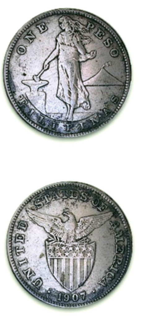 Silver coins such as these found a temporary resting place on the bottom of Manila Bay. 