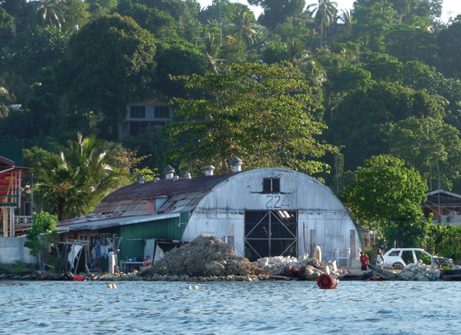 A Quonset hut from the war is now used as a warehouse on Ghizo Island, 236 miles west of Honiara.