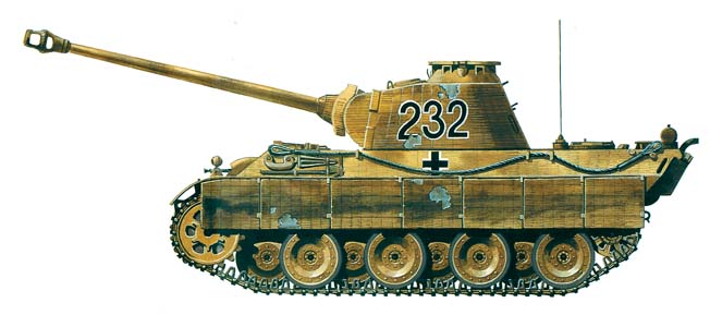 The Panzer V Panther wielded the highly effective long-barreled 75mm KwK 42 cannon, which far outclassed the short 75mm cannon of Patton's M4 Sherman tanks.