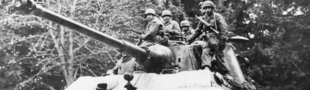 battle of the bulge german tanks scene
