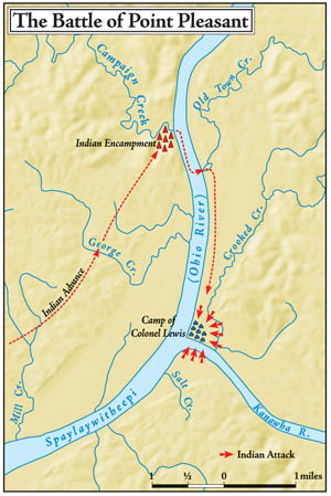 Shawnee Indians and Virginians waged a thunderous and bloody battle at Point Pleasant during Lord Dunmore's War.