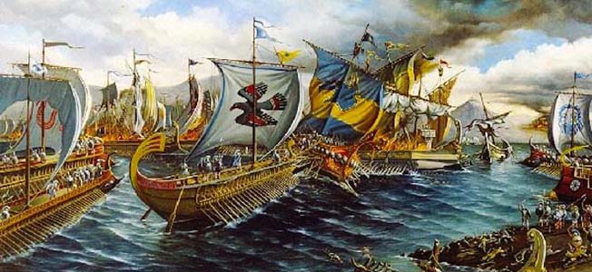 Their capital was captured after The Battle of Thermopylae, so with long odds, the Athenians decide to put it all on the line at Battle of Salamis.