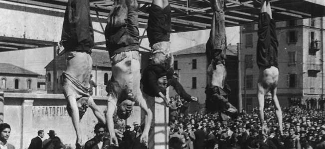 Fascist dictator Benito Mussolini and his mistress, Clara Petacci, were executed by Communist partisans as World War II in Italy came to an end.