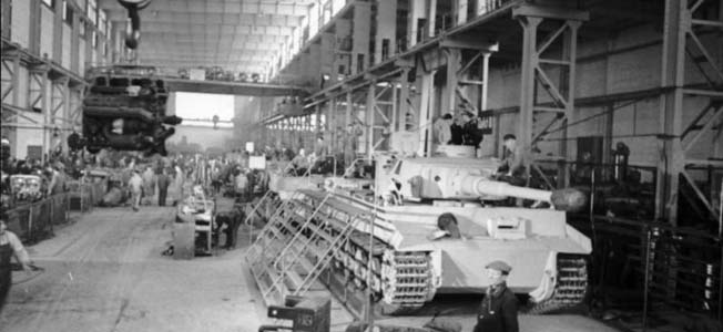 Despite running an organized and effecient army, Adolf Hitler's war machine couldn't quite compete with the Allies when it came to the factory.