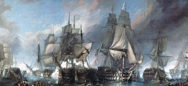 With Napoleon massing an invasion force on the French coast, English Admiral Horatio Nelson sailed home to prevent assault on the British homeland.