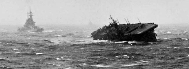 A powerful typhoon wreaked havoc with the U.S. Navy’s task force 38 in December 1944.