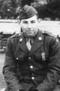 Private Harold Baumgarten was badly wounded on the beach.