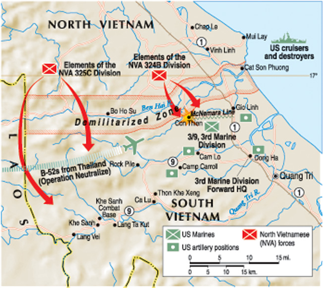 Along with the Khe Sanh, Con Thien was a key strongpoint in Secretary of Defense Robert S. McNamara's grandiose scheme to dam the influx of North Vietnamese fire.