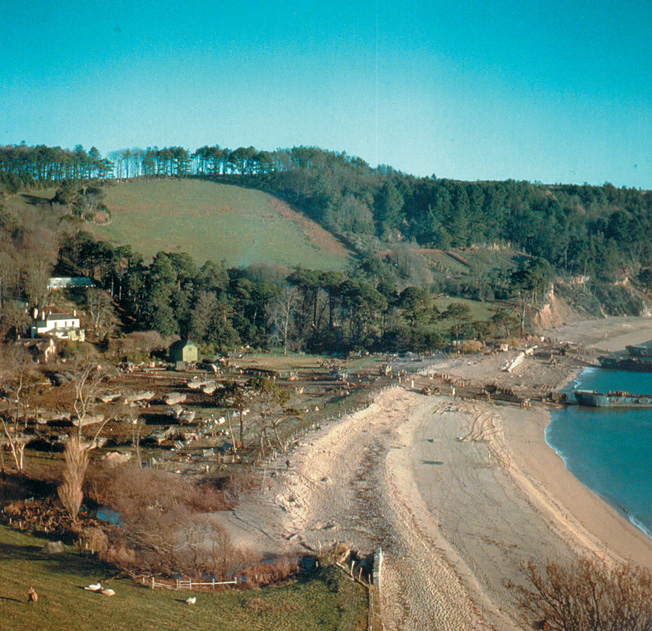 Allied troops disembark at Slapton Sands during a training for D-Day.