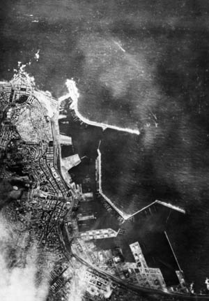WWII: ALGIERS, 1942. Aerial view of the port of Algiers, Algeria. Photograph, November 1942.